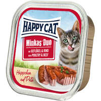 Happy Cat Happy Cat Duo szárnyas- és marhahúsos pástétom falatkák (6 x 100 g) 600 g