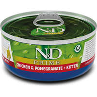 N&D N&D Cat Prime Kitten Chicken & Pomegranate - Csirkehúsos és gránátalmás konzerv kölyök macskáknak (24 x 80 g) 1.92kg