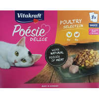  Vitakraft Poésie Poultry szószos válogatás macskáknak - Alutasakos multipack (1 karton multipack = 8 db alutasak = 2 íz x 4 db 85 g-os alutasak) 680 g