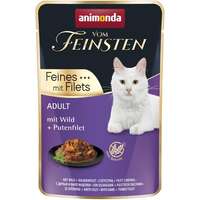 Animonda Animonda Vom Feinsten Feines mit Filets vadas és pulykafilés macskaeledel alutasakban (18 x 85 g) 1.1kg