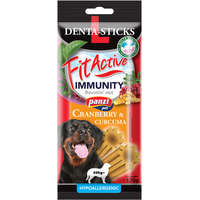 FitActive FitActive Hypoallergenic Denta-Sticks Immunity Cranberry & Curcuma - Immunerősítő és fogtisztító rágórudak nagytestű kutyáknak (L) 170g