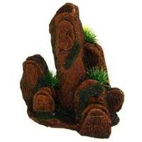 Látványos akvárium dekor - Szikla növényekkel (150 x 80 x 170 mm)