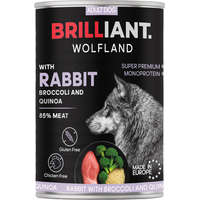 Brilliant Wolfland Brilliant Wolfland Monoprotein nyúl & brokkoli-quinoa nedves kutyaeledel (12 x 400 g) 4.8kg