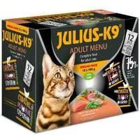 Julius-K9 Julius-K9 Adult Menu Special Pack - Alutasakos macskaeledel (1 doboz | 2 x 6 x 100 g | 6 alutasak lazac, tonhal | 6 db alutasak csirke, pulyka) 1.2kg