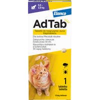  AdTab kullancs és bolha elleni rágótabletta macskáknak (1 tablettás kiszerelés | 0.5 - 2 kg | 12 mg)