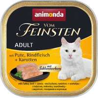 Animonda Animonda Vom Feinsten Gourmet pulykás, marhás és sárgarépás alutálkás macskaeledel (16 x 100 g) 1,6 kg