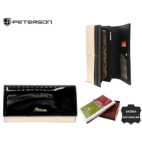  Peterson Női Bőr Pénztárca Ptn Lj-409-5445 Black-Gold