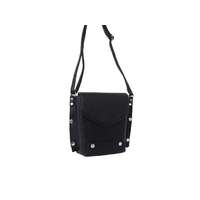 Runfa- Oldaltáska- Szegecselt- Fekete-