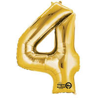 Számok Gold, Arany óriás 4-es szám fólia lufi 91*60 cm