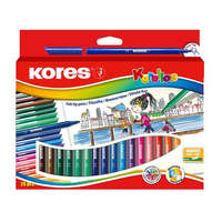 Kores Kores Filctoll készlet, kimosható, Korellos, 24 különböző szín