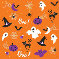 Halloween Halloween Graphics on Orange szalvéta 20 db-os 33x33 cm