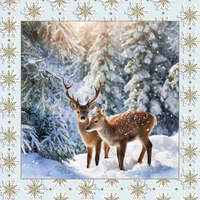 Karácsony Karácsony Couple in Forest szalvéta 20 db-os 33x33 cm