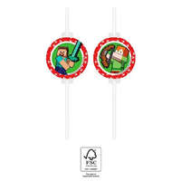 Minecraft Minecraft Green papír szívószál, 4 db-os szett FSC