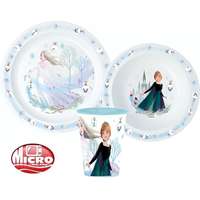 Disney Jégvarázs Disney Jégvarázs Royally Cool Karácsonyi étkészlet, micro műanyag szett, pohárral 260 ml