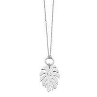 Victoria Victoria Ezüst színű levél mintás nyaklánc
