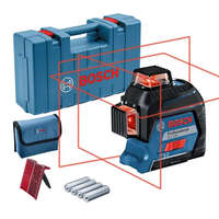 Robert Bosch BOSCH 0601063S00 GLL 3-80 Vonallézer + 4 db 1,5 V-os LR6 (AA) + Lézer céltábla + Szerszámkoffer