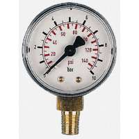 Glicerinnel töltött nyomásmérő óra, INOX, max. 10 bar