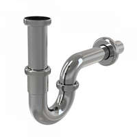 AlcaPlast/Alcadrain Alcadrain /Alcaplast „U“ alakú mosdószifon DN32 csatlakozóval, 5/4" hollandi anyával, fém A4320