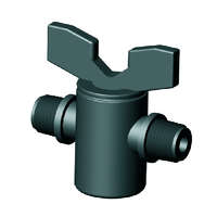 Műanyag csap K3/4"xK3/4" menetes-menetes fekete