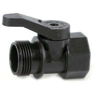 Műanyag csap mini B3/4"xK3/4" menetes-menetes fekete