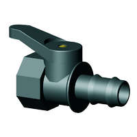 Műanyag csap mini B3/4"x20 menetes-bordás fekete