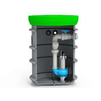 RoPump Ø600 x 1000 szennyvízátemelő szivattyúállomás egy Pentax DG102G szivattyúval