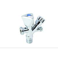 Kombinált sarokszelep, 1/2" x 3/4" x 3/8"