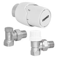 FERRO Ferro sarok termosztát szett termofejjel 1/2"x1/2" ZTM21