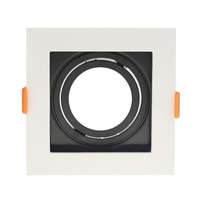 Optonica Optonica Beépíthető spot keret, négyzetes, GU10-es foglalat, fehér-fekete belső / MAX 35W/ IP20 / OT2052