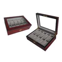 Edelwolle CSERESZNYE SZÍNŰ FA ÓRATARTÓ DOBOZ 10 ÓRÁNAK