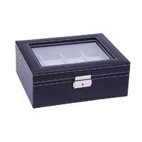 Edelwolle VARROTT BŐR ÓRATARTÓ DOBOZ 8 ÓRÁNAK, FEKETE