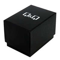 Q&amp;Q Q&Q karóra doboz, fekete színű papír külső, fekete színű belső, párnás