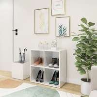 VidaXL Magasfényű fehér előszobai cipősszekrény 105 x 35,5 x 70 cm
