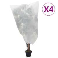 VidaXL 4 db növényvédő huzat zsinórral 70 g/m² 0,8 x 1,2 m