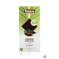 Torras Torras Stevia Vegán étcsokoládé 60%-os kakaótartalommal (gluténmentes) 100 g
