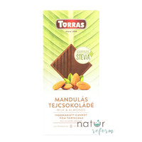 Torras Torras Stevia Mandulás tejcsokoládé hozzáadott cukor nélkül 100 g