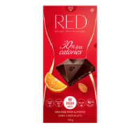 RED RED Delight Étcsokoládé narancs és mandula darabokkal édesítőszerekkel 100 g