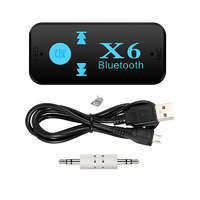  X6 Bluetooth AUX adapter SD kártya foglalattal