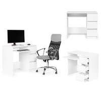  Univerzális fehér irodai számítógép asztal 3 fiókkal