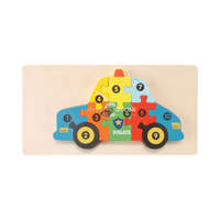  3D-s Montessori fa puzzle játék - - Rendőrautó