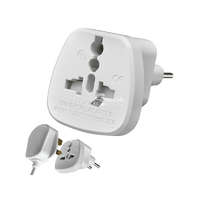  Angol dugalj átalakító UK Anglia dugóhoz - adapter konnektor átalakító - utazáshoz, otthoni használatra - fehér színben