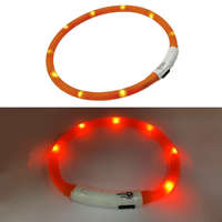 Nunbell LED vágható világítós nyakörv-72cm - Narancs