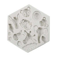 Baking & Pet Kft Szilikon fondant és marcipán mintázó-Afrikai állatok 11x13cm