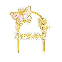 Baking & Pet Kft Pillangós Happy birthday beszúró, tortadísz-boltív