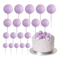 Baking & Pet Kft Gömb tortadísz beszúró, Lila-20 db