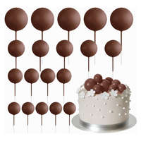 Baking & Pet Kft Gömb tortadísz beszúró, barna-20 db