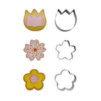 Baking & Pet Kft Fém sütemény kiszúró szett- Virágok 3 részes