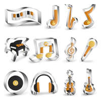 Baking & Pet Kft Nagy fém sütemény kiszúró 12 db-Zenei motívumok