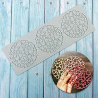 Baking & Pet Kft Nagy szív mintás kör tuile forma, ostya szilikon forma