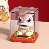 Baking & Pet Kft Napelemes szerencsehozó bólogató oroszlán figura - Rózsaszín